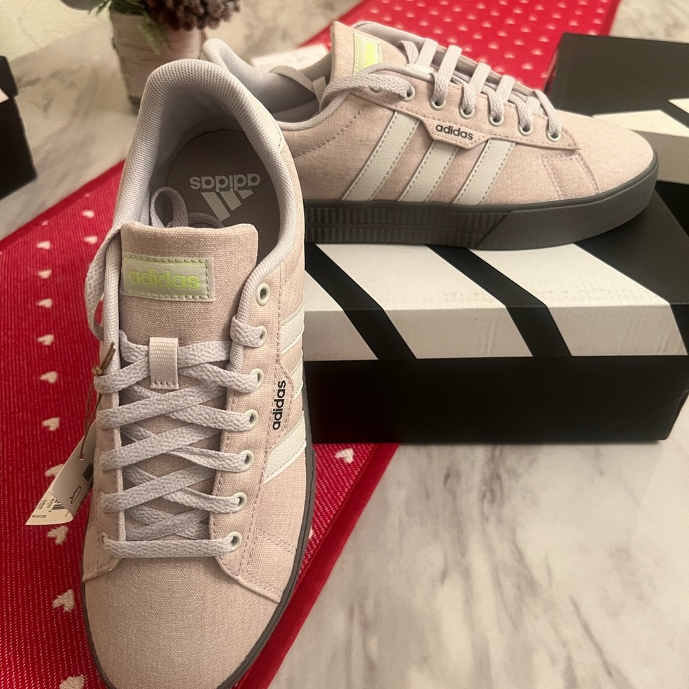 Adidas White and Gray Casual Sneakers